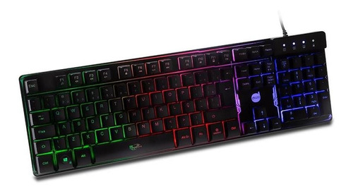 Teclado Gamer Dazz Rapid Fire Revolution, Rainbow, Abnt2