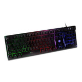 Teclado Gamer Dazz Rapid Fire Revolution, Rainbow, Abnt2