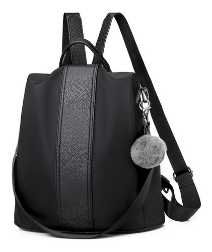 Mochila Feminina Anti Furto Impermeável Leve Fashion  Alça Cor Preto