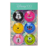 Set 6 Imanes Redondos Disney 100 Años Maw Mooving Personajes