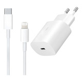 Carregador Fonte Compatível iPhone Usb-c 20w Se X Xr 8 11 12