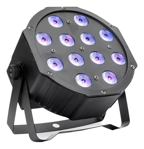  Canhao Refletor Led Par 64 Slim Rgbw 12 Leds Cree 12w Quad