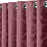 Cortina Jacquard Sala E Quarto 3 00mts X 2 30 Esticada Cor Rosê