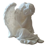 Estatua Angel Descansando Decoración Escultura Clásica 3d