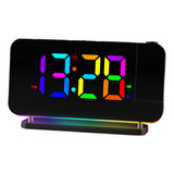 Reloj Despertador Digital Led, Reloj De Mesa De Proyección,