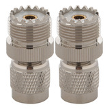 Adaptador: 2 Adaptadores Tnc Macho A Conector Hembra Pl259,