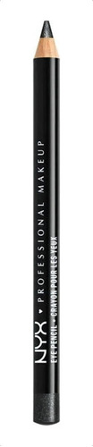 Lápiz Delineador De Ojos Nyx Professional Makeup Slim Eye Pencil Color Black Shimmer