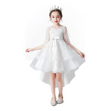 Vestidos Blancos Niña Elegante Para Novia,actuación,fiesta