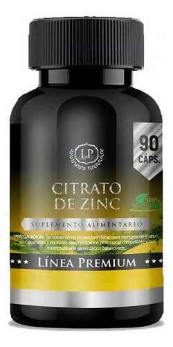 Lp Citrato De Zinc Premium 90 Capsulas 3 Meses Tratamiento