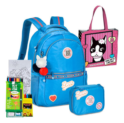 Kit Mochila + Estojo Escolar Rebecca Bonbon Rb9271 2019