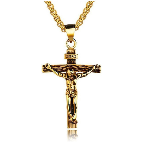 Joyas Con Forma De Crucifijo De Jesucristo Para Hombre Colo