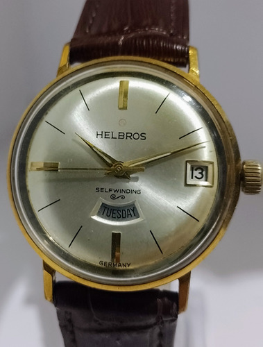 Fino Reloj Alemán Helbros Automático '60s Vintage No Mido