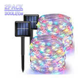 Paquete De 2 Luces Solares De 32 M Y 300 Led Para Halloween,