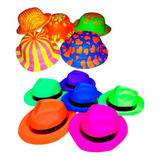 20 Gorros Cotillon Combo Fluo Galera Bombin Cowboy Sombrero