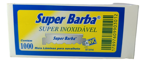 Lâmina De Barbear Super Barba Amarela 1000und Picada Cod 833