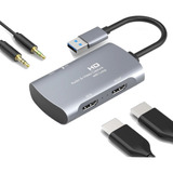 Tarjeta Pro Capturadora Vídeo Usb 3.0 4k Hdmi / Puerto Bucle