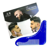 Set X 2 Peine Plantilla Guia Simple Para Delinear La Barba 