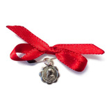 Medalla San Benito Plata Fina 925 Cinta Roja