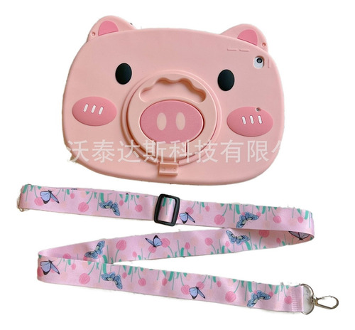 Pad Funda For Xiaomi Redmi Pad 10.6 Cerdo Rosa Con Cuerda
