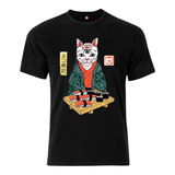Remera Estampada Varios Diseños Orientalismo Sushi Cat