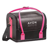 Maleta Avon Preta/ Pink Com 70 Protudos Avon + Brindes