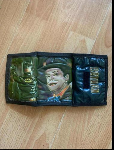 Billetera Batman Vintage Tela Plastica Guason Parami 80s