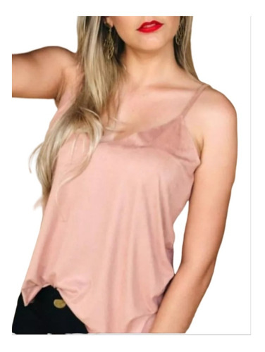 Blusinha De Alcinha Suede Feminina Moda Verão Top 