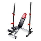 Media Jaula Sentadillas Squat Tr057d + Banca Bow Reclinable 