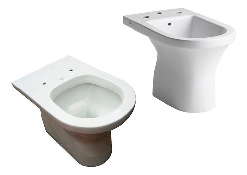 Combo Ferrum Varese Inodoro Corto Bidet 3 Agujeros *