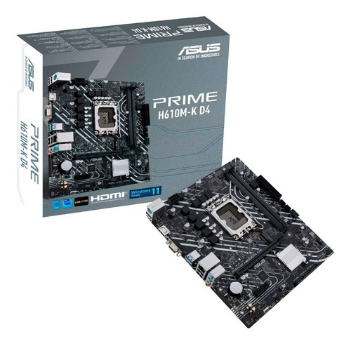 Tarjeta Madre Asus Prime H610m-k Intel 1700 Ddr4 Micro Atx