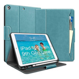 Funda Para iPad 10.2  9a 8a 7a Gen Bukoor De Cuero Pu Verde