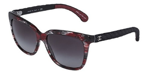 Lente Sol Chanel 5343 Wayfarer Red Black Colorful Gradient M