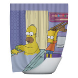 Simpson Homero Bart Cortina De Baño Personalizada 180x180cm