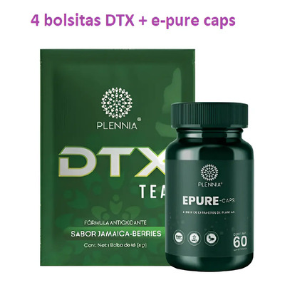 Dtx Tea (4 Semanas)+epure 100% Original Plennia Adelgaza\u002Fdtx | Meses sin interés