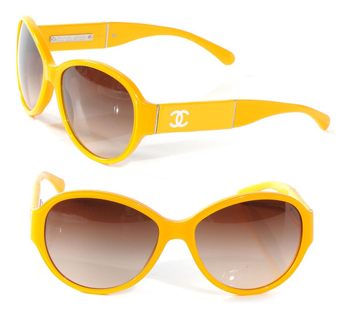 Óculos De Sol Chanel Amarelo 5229q