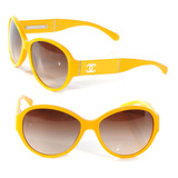 Óculos De Sol Chanel Amarelo 5229q