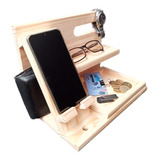 Base, Dock Porta Celular En Madera De Pino 