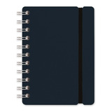 Cuaderno Studio A6 Rayado 80 Hojas Cuero Reciclado Duradero Color Negro