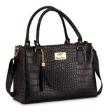 Bolsa Lorena Feminina Média Croco Nova Coleção Animal Print