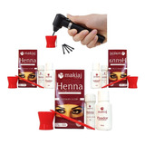 Kit 3 Henna Sobrancelha Makiaj Efeito Natural + Mixer 