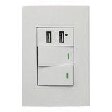 Tomada Parede 2 Entradas Usb Carregador Universal Tm03 Cor Branco