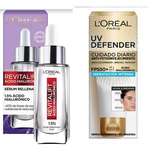 Kit L'oréal Paris Uv Defender +serum 