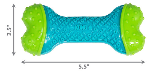 Kong Corestrengt Bone Para Perros Talla M Color Azul/verde