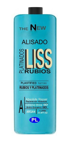 Liquido Alisado Definitivo Brasilero Cabello Rubio 1 Litro