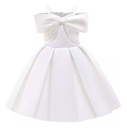 Vestido De Temperamento De Color Liso Para Niñas Pequeñas