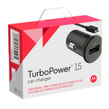 Carregador Veicular Motorola Turbo Power 15w, Cabo Micro Usb