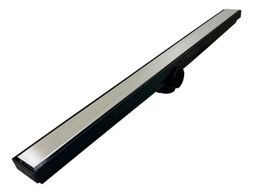 Ralo Linear 5x70 Preto Seca Piso Sifonado Inox Oculto Polido