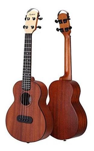 Asmuse Ukelele De Concierto De Caoba De 23 Pulgadas Para Niñ