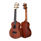 Asmuse Ukelele De Concierto De Caoba De 23 Pulgadas Para Niñ