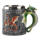 Dragon 3d Taza De Café Cerveza 450 Ml Taza De Pared Acero In